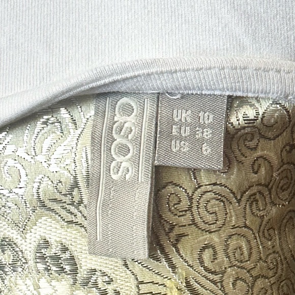 Sexy ASOS Stretch White Bodycon Women's Dress Summer Party Cocktail Size 6 - Picture 3 of 8